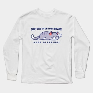 Cat Sleeping and Dreaming Long Sleeve T-Shirt